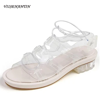 VIISENANTIN 2019 Summer Open Toe PVC Flat Sandals Chic Strappy Beach Shoes for Holiday Transparent Clear Shoes Gladiator Sandals
VIISENANTIN 2019 Summer Open Toe PVC Flat Sandals Chic Strappy Beach Shoes for Holiday Transparent Clear Shoes Gladiator Sandals