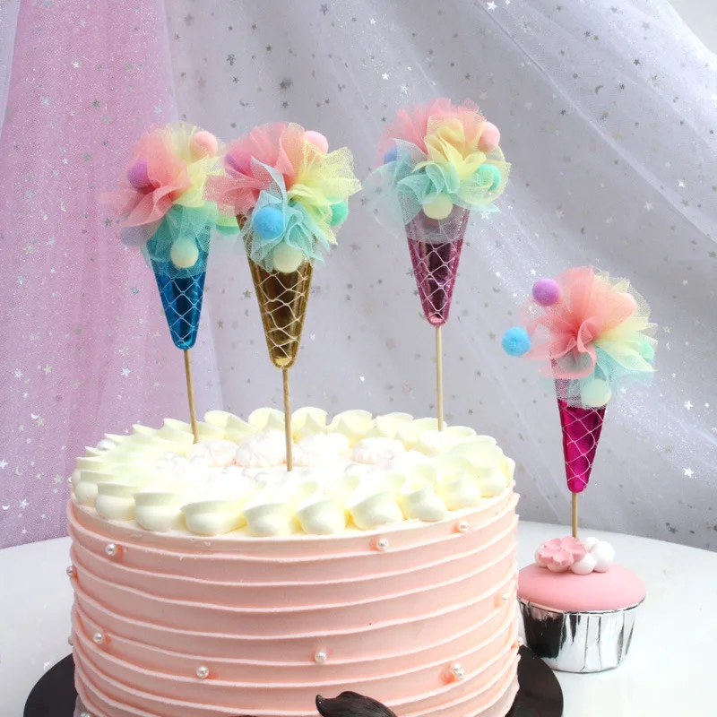 Lace Ice Cream with Ball Birthday Cake Topper Cupcake Decoration Baby Shower Kids Birthday Party Wedding Favor for Princess Gift
Lace Ice Cream with Ball Birthday Cake Topper Cupcake Decoration Baby Shower Kids Birthday Party Wedding Favor for Princess Gift