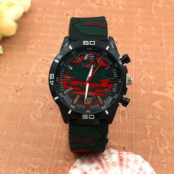 

2018 Men Watch Hot brand Pinbo Mens Camouflage Outdoor Sports Watch Colour Leather military newest high quality watch Chasy