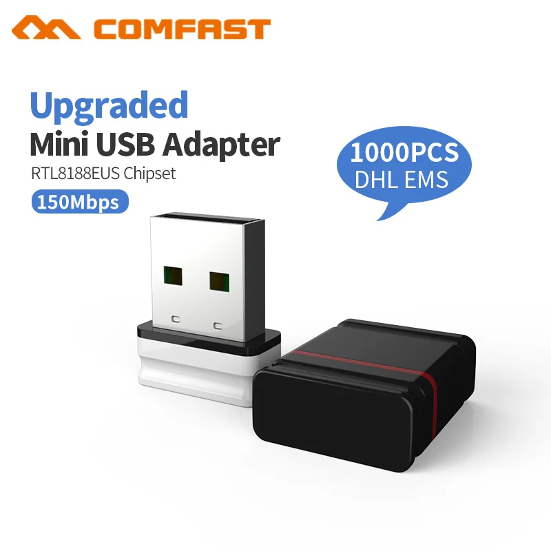 1000pcs 150mbps USB Wifi Adapter Mini Wireless Lan Card 802.11b/g/n Wlan RTL8188EU PC Laptop Wi Fi Wi-Fi Dongle Receiver Antenna
1000pcs 150mbps USB Wifi Adapter Mini Wireless Lan Card 802.11b/g/n Wlan RTL8188EU PC Laptop Wi Fi Wi-Fi Dongle Receiver Antenna