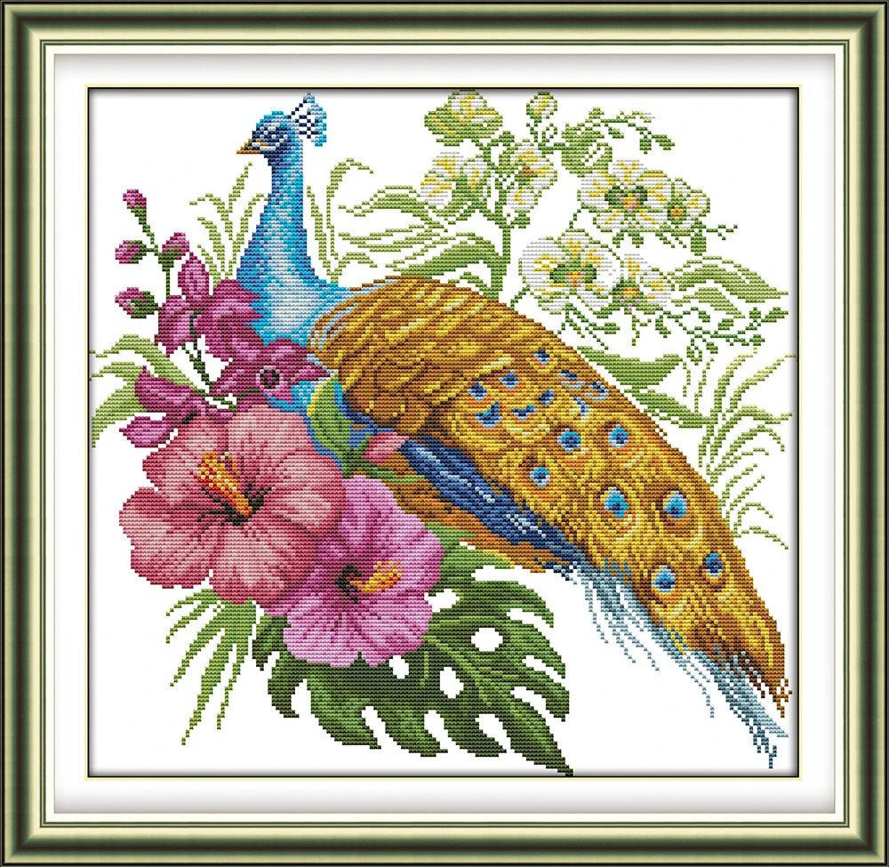 Peacock 3 cross stitch kit aida 14ct 11ct count printed canvas stitches embroidery DIY handmade needlework
Peacock 3 cross stitch kit aida 14ct 11ct count printed canvas stitches embroidery DIY handmade needlework