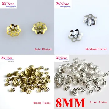 8mm Metal Flower Bead Caps Gold/Silver/Rhodium/Bronze Plated Fashion DIY Jewelry Findings Making Accessories
8mm Metal Flower Bead Caps Gold/Silver/Rhodium/Bronze Plated Fashion DIY Jewelry Findings Making Accessories