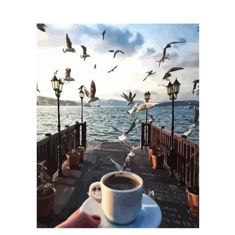 Painting By Number DIY Seagull Coffee Landscape Picture Drawing Living Room Acrylic Unique Gifts Linen Decor Art 40x50cm
Painting By Number DIY Seagull Coffee Landscape Picture Drawing Living Room Acrylic Unique Gifts Linen Decor Art 40x50cm