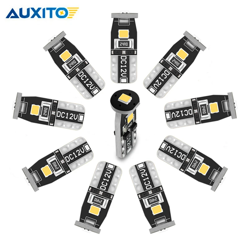 10pcs T10 W5W LED 194 168 Bulbs Super Bright 2835 Chips Car Dome Reading Lights Interior light 6000K Auto 12V
10pcs T10 W5W LED 194 168 Bulbs Super Bright 2835 Chips Car Dome Reading Lights Interior light 6000K Auto 12V