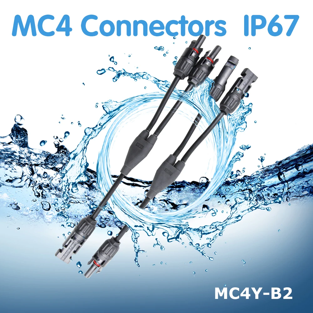 Solar Panel Y Type 1 to 2 MC4 Connectors M-FF and F-MM Branch Cable MC4 Solar Panel Connector
Solar Panel Y Type 1 to 2 MC4 Connectors M-FF and F-MM Branch Cable MC4 Solar Panel Connector