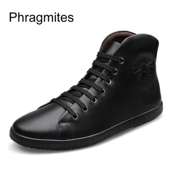 Phragmites Unisex Black Cow Leather Women Shoes Plus Size Boots Round Toe Lace-Up Winter Ankle Boots Botas Mujer
Phragmites Unisex Black Cow Leather Women Shoes Plus Size Boots Round Toe Lace-Up Winter Ankle Boots Botas Mujer