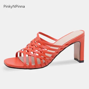 women summer fashion high heels slippers thin cross tied open toe Bohemian style pure orange color dress mules shoes slides
women summer fashion high heels slippers thin cross tied open toe Bohemian style pure orange color dress mules shoes slides