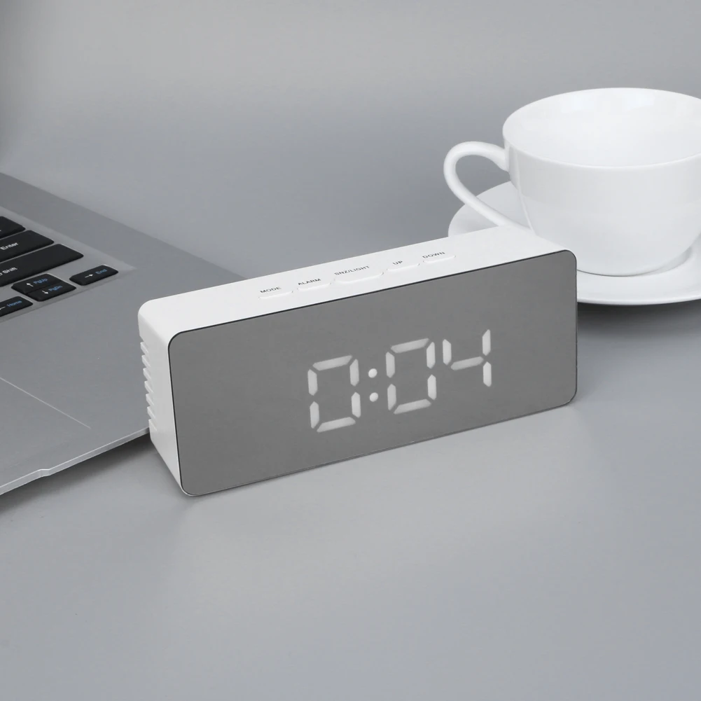 Digital Alarm Clock Electronic LED Mirror Clock Temperature Snooze Large LED Display Home Decor Mirror Function Despertador
Digital Alarm Clock Electronic LED Mirror Clock Temperature Snooze Large LED Display Home Decor Mirror Function Despertador