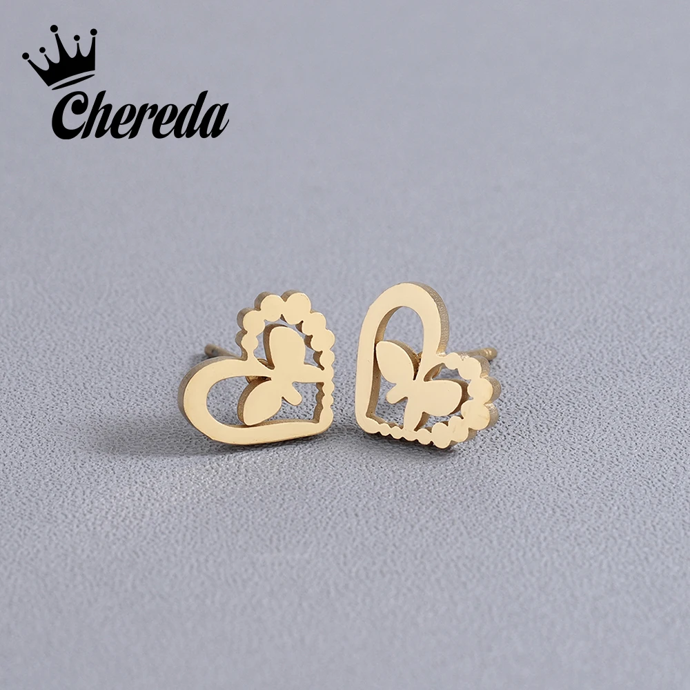 Chereda Stainless Steel Stud Earring for Women Man Heart Gold Color Lover's Engagement Jewelry Arete Kids Gifts Accessories
Chereda Stainless Steel Stud Earring for Women Man Heart Gold Color Lover's Engagement Jewelry Arete Kids Gifts Accessories