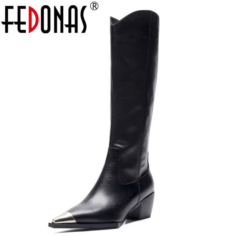 FEDONAS Brand Punk Knee High Boots For Women Sexy Metal Toe Party Night Club Shoes Woman High Motorcycle Boots Long Warm Shoes
FEDONAS Brand Punk Knee High Boots For Women Sexy Metal Toe Party Night Club Shoes Woman High Motorcycle Boots Long Warm Shoes
