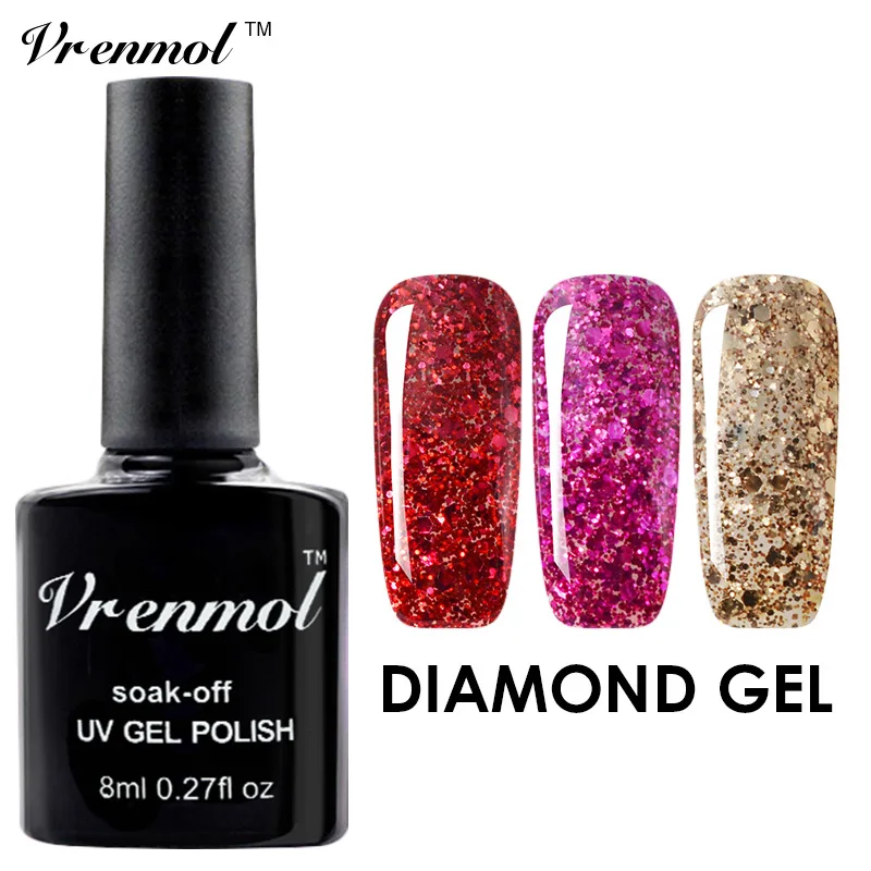 Vrenmol Free Nail Design Glitter Diamond Gel Varnish Semi Permanent Vernis Soak Off 3D Uv Make Up Nail Gel
Vrenmol Free Nail Design Glitter Diamond Gel Varnish Semi Permanent Vernis Soak Off 3D Uv Make Up Nail Gel