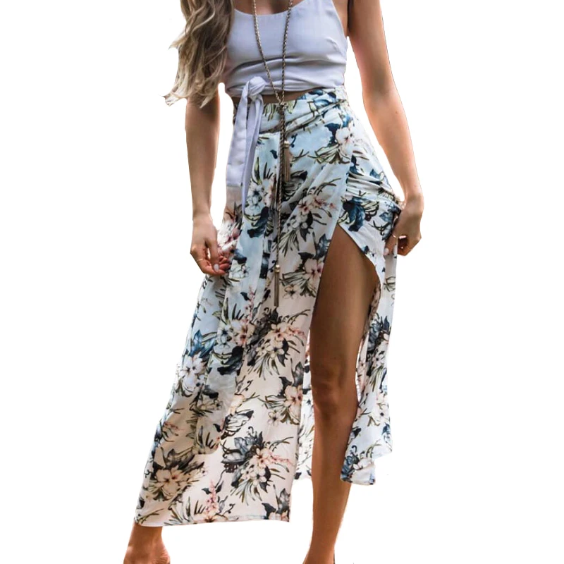 2019 New Long Bandage Skirt Women Floral Print Boho Beach Maxi Skirt Sexy Side Split Summer Skirt Streetwear Falda Larga Mujer
2019 New Long Bandage Skirt Women Floral Print Boho Beach Maxi Skirt Sexy Side Split Summer Skirt Streetwear Falda Larga Mujer