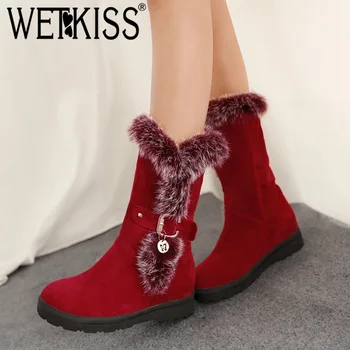 WETKISS Thick Plush Women Snow Boots Super Keep Warm Winter Snow Shoes Metal Decoration Female Bootie Thick Heel Thermal Shoes
WETKISS Thick Plush Women Snow Boots Super Keep Warm Winter Snow Shoes Metal Decoration Female Bootie Thick Heel Thermal Shoes