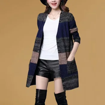 2019 Fashion Knitted Autumn Women Cardigan Sweater Warm Casual Striped Knit Wholesale Ladies Open Stitch Korea Long Sleeve
2019 Fashion Knitted Autumn Women Cardigan Sweater Warm Casual Striped Knit Wholesale Ladies Open Stitch Korea Long Sleeve