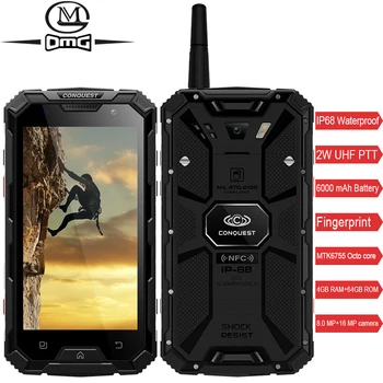 

Conquest S8 Smartphone IP68 Waterproof shockproof 4GB RAM 64GB ROM MTK6755 Octa Core Android 6.0 6000mah battery mobile phone