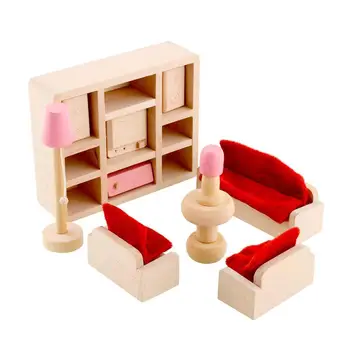 Wooden Living Room Dolls House Furniture Miniature Sofa table Wooden dolls house furniture For Kid Child Toy Gift Hot
Wooden Living Room Dolls House Furniture Miniature Sofa table Wooden dolls house furniture For Kid Child Toy Gift Hot