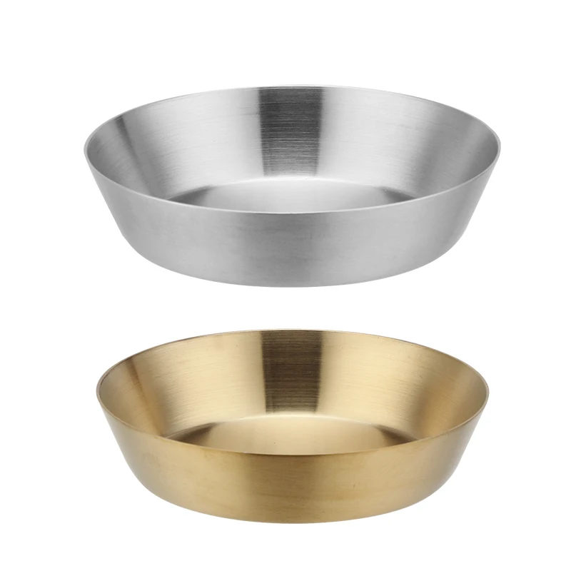 304 Stainless Steel Tray Nordic Golden Round Spice Dish Kitchen Snack Fruit Silver Metal Plate Kimchi Dish
304 Stainless Steel Tray Nordic Golden Round Spice Dish Kitchen Snack Fruit Silver Metal Plate Kimchi Dish