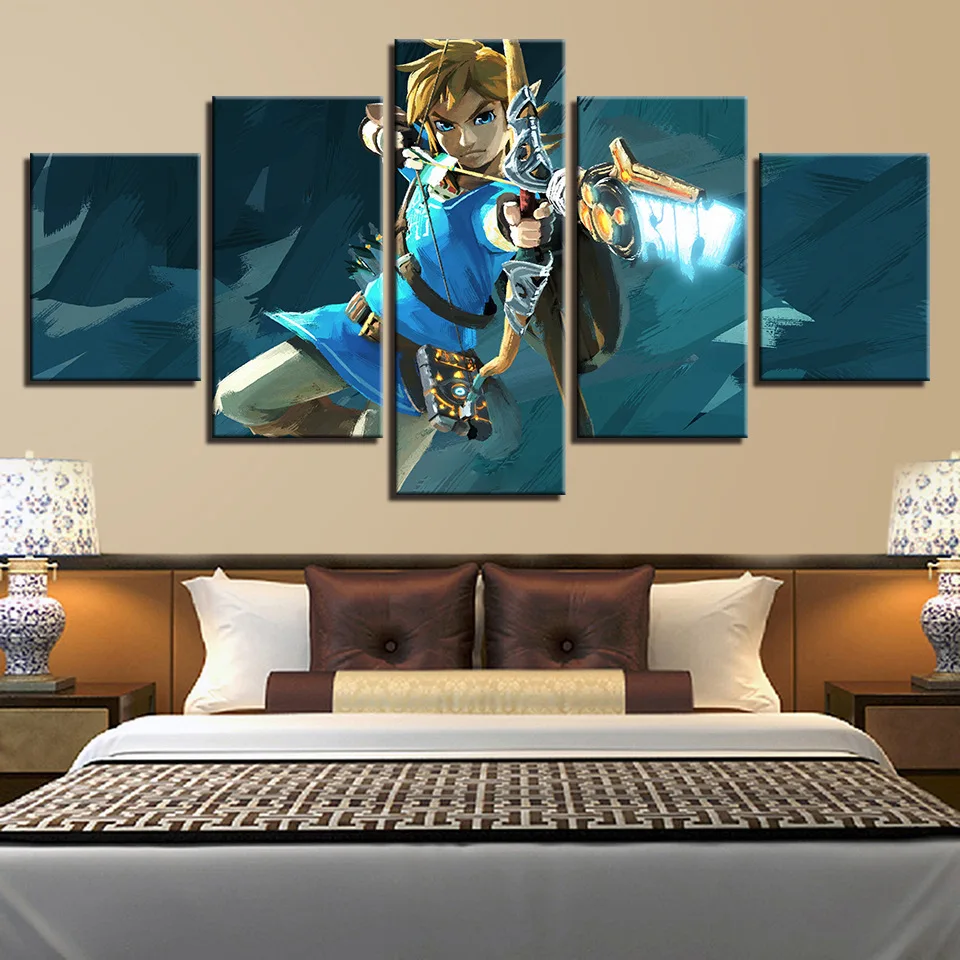 Colomac Canvas Art Anime Poster Five Pieces Wall Decor Picture Bedroom Mural Paintings Zelda Legend Home Living Room
Colomac Canvas Art Anime Poster Five Pieces Wall Decor Picture Bedroom Mural Paintings Zelda Legend Home Living Room