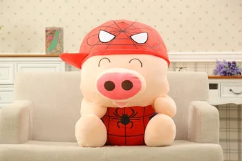 cute McDull pig turn to spider man plush toy throw pillow Christmas gift w8031 
cute McDull pig turn to spider man plush toy throw pillow Christmas gift w8031