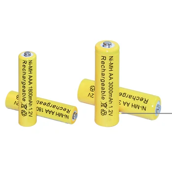 2x AA 3000mAh + 2x AAA 1800mAh 1.2V NiMH Yellow Rechargeable Battery Cell 2A 3A for led flashlight torch toys
2x AA 3000mAh + 2x AAA 1800mAh 1.2V NiMH Yellow Rechargeable Battery Cell 2A 3A for led flashlight torch toys