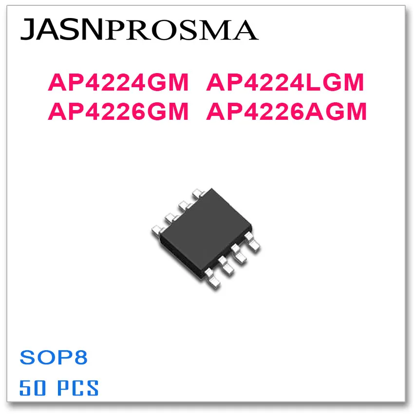 Jasnprosma 50 шт в наборе AP4224GM AP4224LGM AP4226GM AP4226AGM SOP8 AP4224 AP4226 высокого качества |