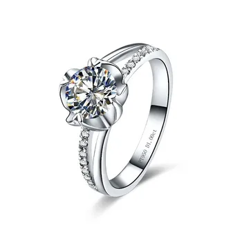 New Arrival 1 Carat Beauty Flower Shape Synthetic Diamonds Engagement Ring Top Quality Jewelry 925 Sterling Silver Accessory
New Arrival 1 Carat Beauty Flower Shape Synthetic Diamonds Engagement Ring Top Quality Jewelry 925 Sterling Silver Accessory