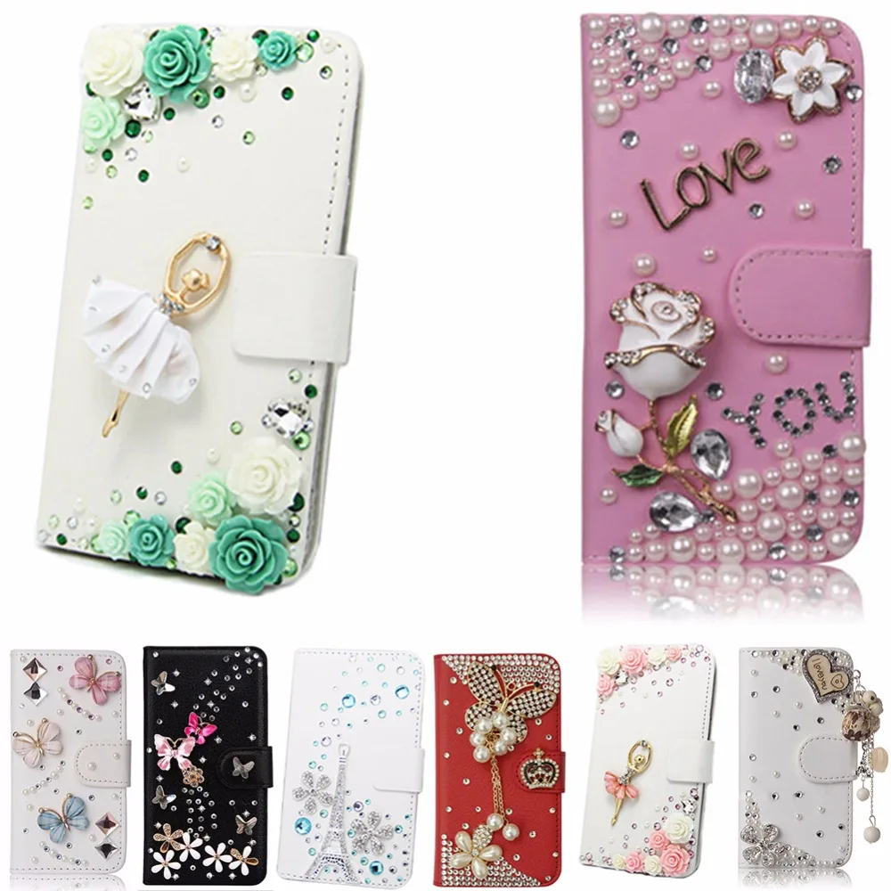Unique&Beautiful Fashion Phone Case For Samsung galaxy C5 pro Bling Crystal Diamond 3D Handmade Wallet Stand Flip phone Cover |
