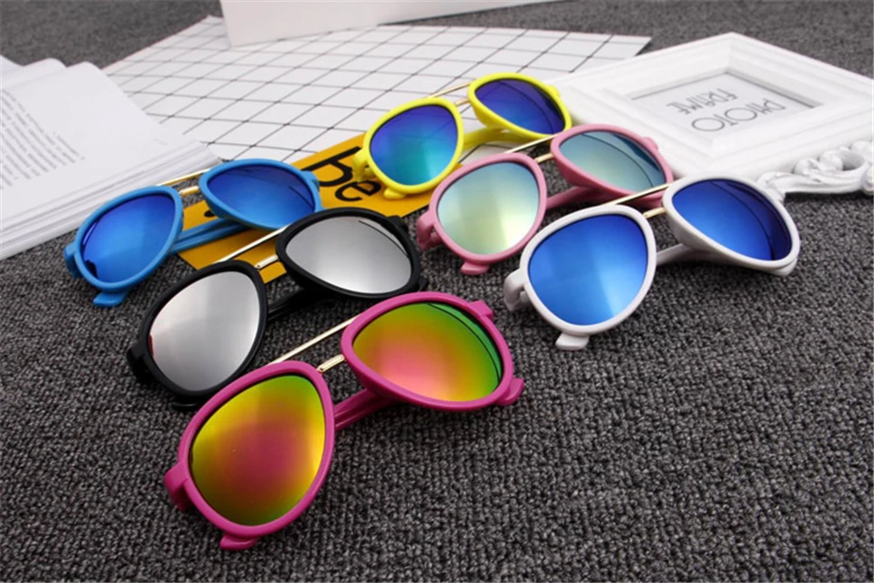 Vintage Pilot Boy Girls Kids Sunglasses Brand Designer Children Sun Glasses Oculos De Sol Gafas Lunette De Solei (5)
