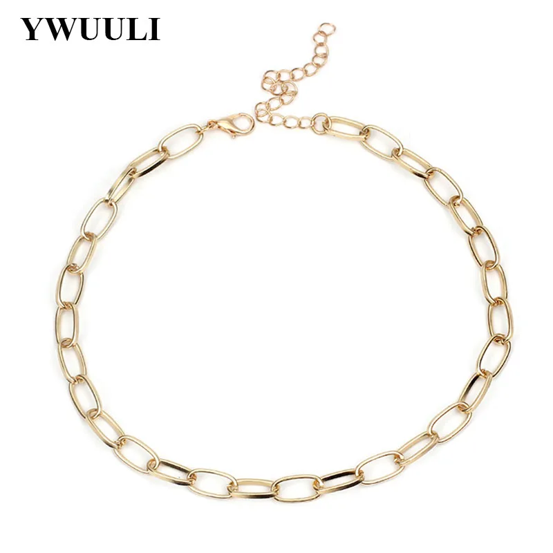 New Simple Elegant Metal Chain Choker Necklace for Women Copper Punk Clavicle Necklace Fashion Jewelry Kolye Bijoux XR1711
New Simple Elegant Metal Chain Choker Necklace for Women Copper Punk Clavicle Necklace Fashion Jewelry Kolye Bijoux XR1711