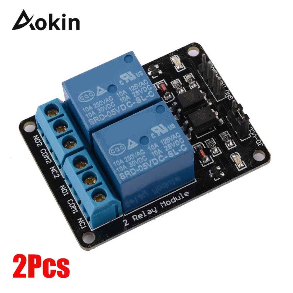 

2Pcs 2 Channel Solid State Relay Module Trigger Low level SSR 5V DC for Arduino UNO R3 MEGA 2560 1280 DSP ARM PIC AVR STM32