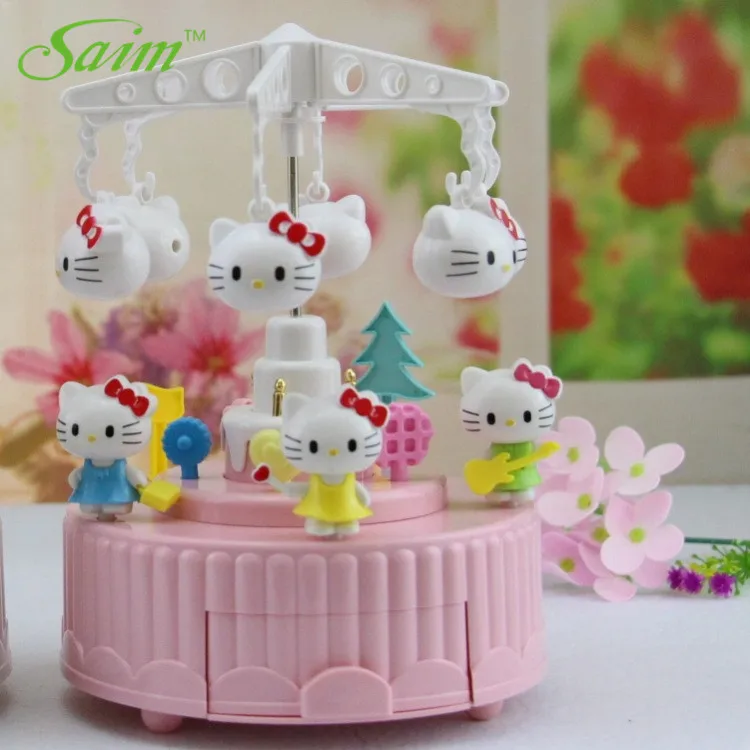 Saim Cartoon Rotating Music Box Girls Birthday Gifts Plastic Casket Cute KT Music Jewelry Box Children Musical Boxes JJ50631
Saim Cartoon Rotating Music Box Girls Birthday Gifts Plastic Casket Cute KT Music Jewelry Box Children Musical Boxes JJ50631