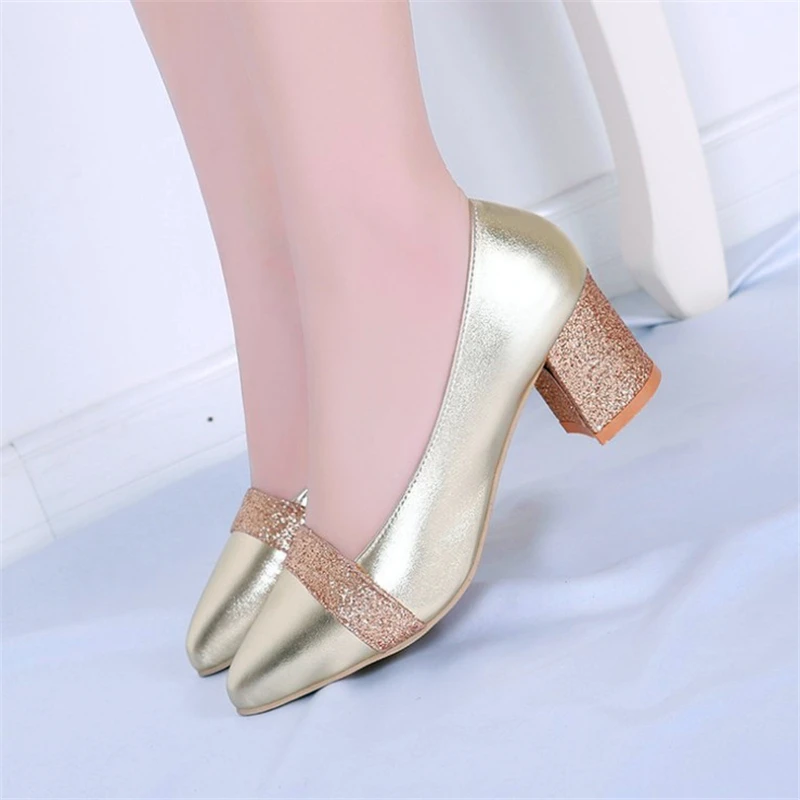 All Size 34#-41# Women Pumps Sweet Style Square High Heel sequins Pointed Toe Spring and Autumn Elegant Shallow Ladies Shoes
All Size 34#-41# Women Pumps Sweet Style Square High Heel sequins Pointed Toe Spring and Autumn Elegant Shallow Ladies Shoes