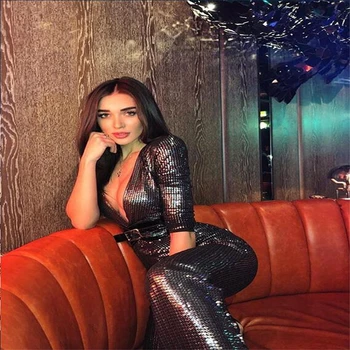 Fashion Women Clothes of 2019 Sexy Jumpsuit Sequin Boot Cut Long-sleeve Mesh Jumpsuits bodysuit Celebrity Party Night Club Bling
Fashion Women Clothes of 2019 Sexy Jumpsuit Sequin Boot Cut Long-sleeve Mesh Jumpsuits bodysuit Celebrity Party Night Club Bling