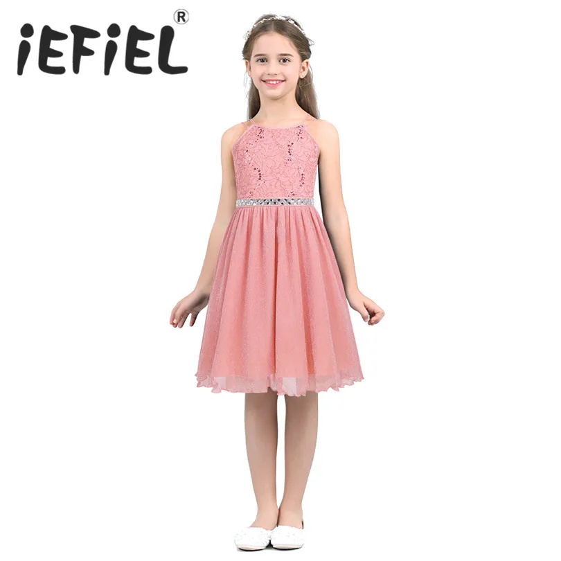 iEFiEL 6-14Y Flower Girls Dresses Girls Sleeveless Sequined Floral Lace Shiny Tulle Tutu Dress Birthday Party Prom Formal Dress
iEFiEL 6-14Y Flower Girls Dresses Girls Sleeveless Sequined Floral Lace Shiny Tulle Tutu Dress Birthday Party Prom Formal Dress