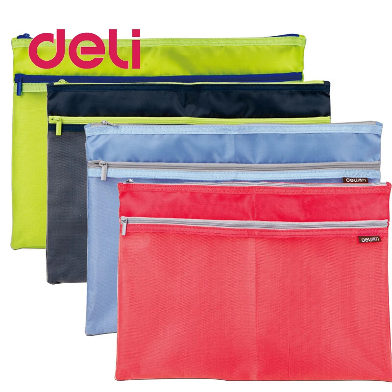 Deli 1pcs Zipper cloth file bag A4 large side pockets translucent simple double layer mesh canvas storage Document bag 5841
Deli 1pcs Zipper cloth file bag A4 large side pockets translucent simple double layer mesh canvas storage Document bag 5841