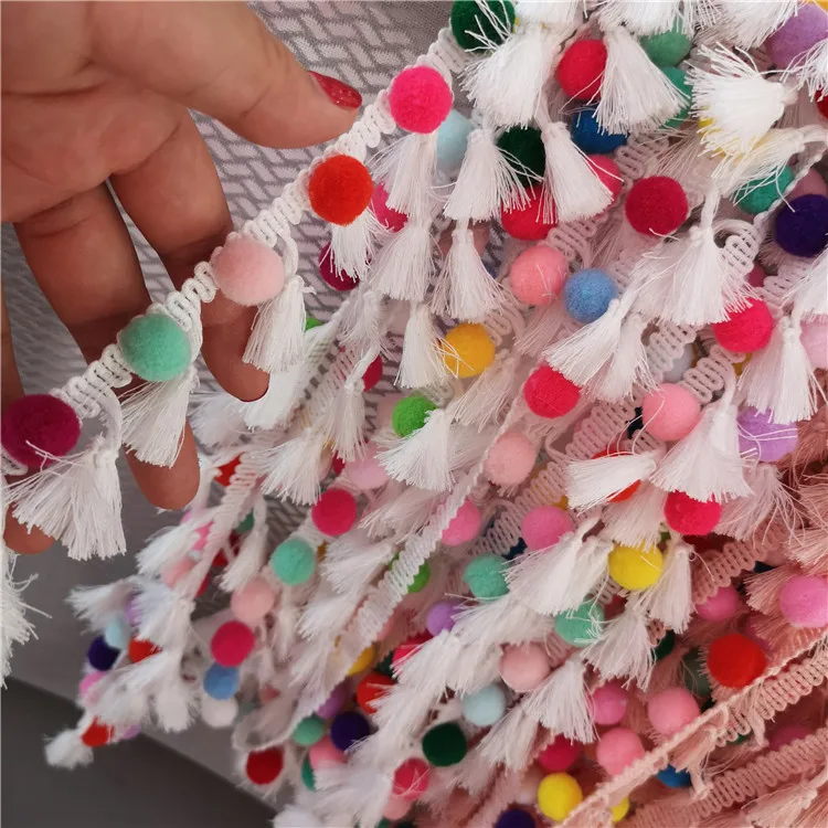 1 Meter Colorful Tassel Pompon Lace Ribbon Fringe Drop Lace Trims DIY Wedding Party Crafts Handmade Sewing Curtain Clothes
1 Meter Colorful Tassel Pompon Lace Ribbon Fringe Drop Lace Trims DIY Wedding Party Crafts Handmade Sewing Curtain Clothes