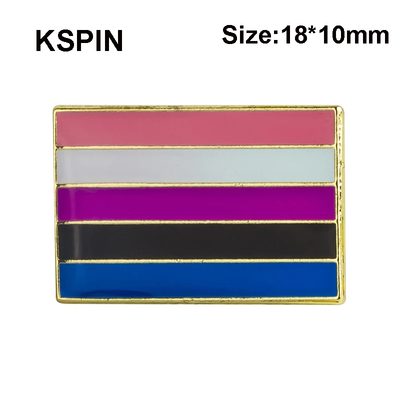 

Gender Fluid Pride Flags Intersex Pride Asexual Pin Metal Badges for Backpacks Brooch Jewelry XY0134-1