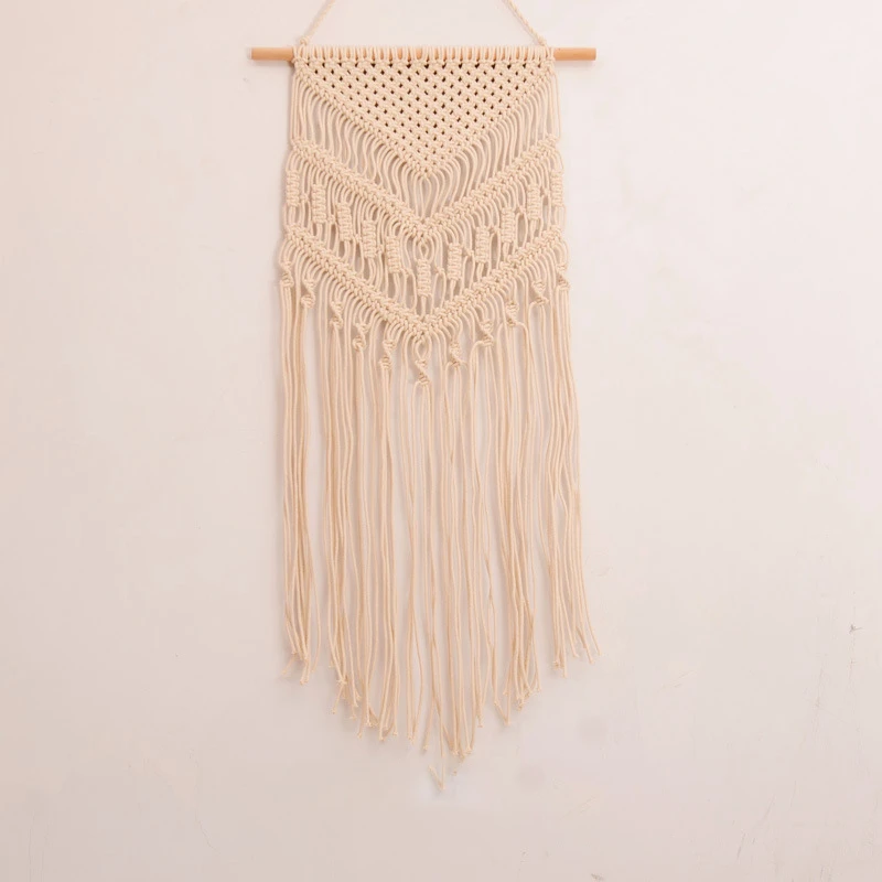 Hand-knitted Cotton Rope Tapestry Bohemian Nordic Style Wall Hanging Wall Decoration Boho tapestries for Home Living Room Decor 
Hand-knitted Cotton Rope Tapestry Bohemian Nordic Style Wall Hanging Wall Decoration Boho tapestries for Home Living Room Decor