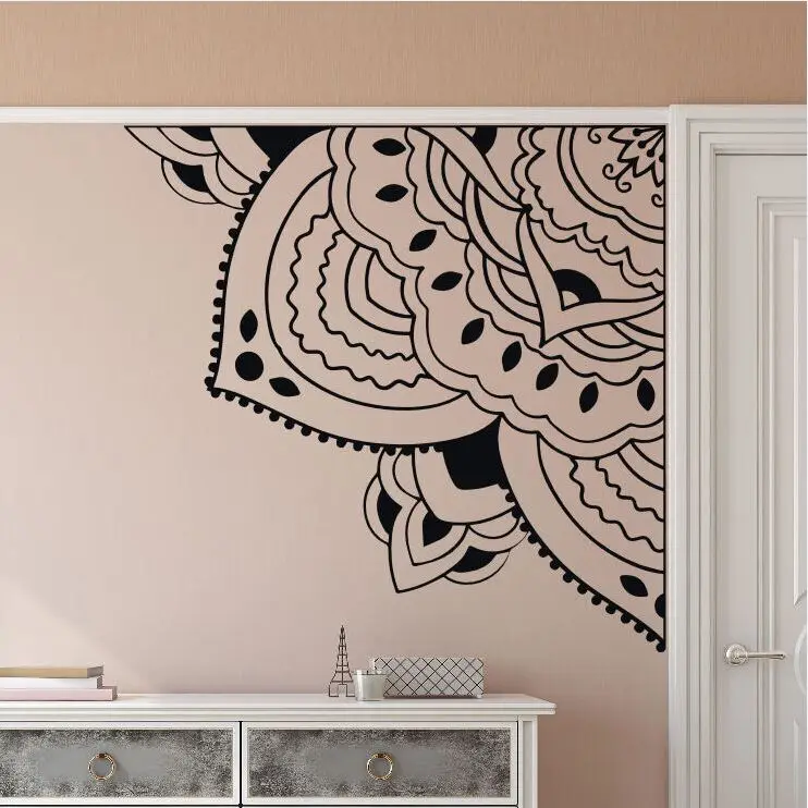 Corner Mandala Flower Vinyl Wall Sticker Door Window Decor Quarter Mandala Meditation Vinyl Wall Art Decal Female Gift AZ087
Corner Mandala Flower Vinyl Wall Sticker Door Window Decor Quarter Mandala Meditation Vinyl Wall Art Decal Female Gift AZ087