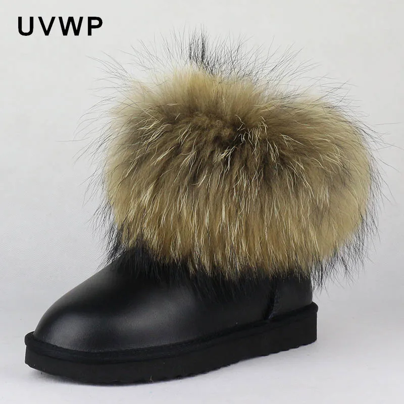 Top Fashion Natural Big Fox Fur Genuine Leather Women Snow Boots Warm Winter Boots Slip-On Ankle Boots Female Raccoon Fur Boots
Top Fashion Natural Big Fox Fur Genuine Leather Women Snow Boots Warm Winter Boots Slip-On Ankle Boots Female Raccoon Fur Boots