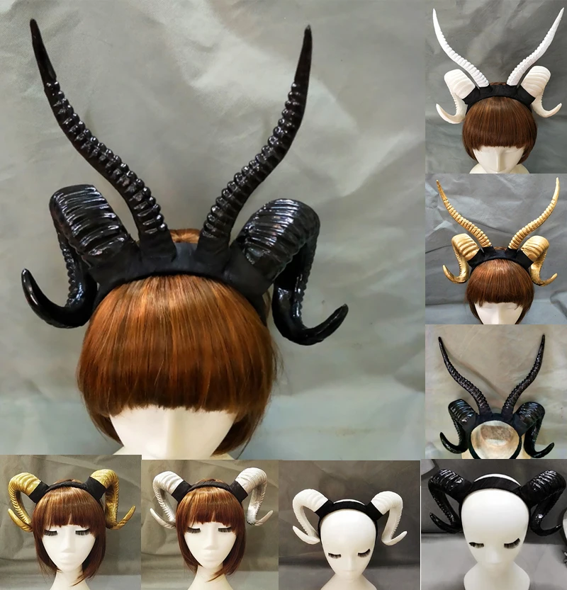 Halloween Ram Devil Horns Headpiece Sheep Horn Ear Hair Hoop Headband Manual Aries Exhibition Cosplay Photo Props Hair Accessory
Halloween Ram Devil Horns Headpiece Sheep Horn Ear Hair Hoop Headband Manual Aries Exhibition Cosplay Photo Props Hair Accessory