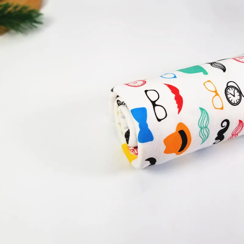 50x40 см 100% хлопок Джерси ткань для DIY Детская одежда нагрудники покрытые простыни