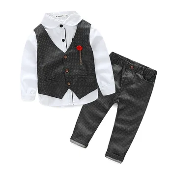 free shipping wholesale newest autumn gentleman fashion full shirt polka dots vest trousers 3pc Set boys clothing sets
free shipping wholesale newest autumn gentleman fashion full shirt polka dots vest trousers 3pc Set boys clothing sets