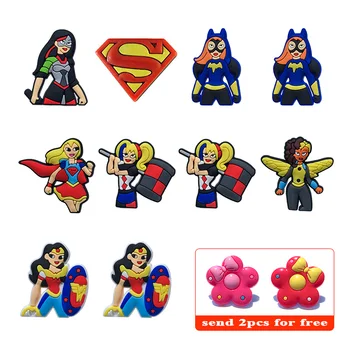 10PCS Super Hero PVC Shoe Charms Shoe Buckle Accessories For Croc Decor for Bracelets With Holes Children Christmas Gift 
10PCS Super Hero PVC Shoe Charms Shoe Buckle Accessories For Croc Decor for Bracelets With Holes Children Christmas Gift