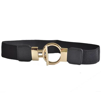 Fashion Women Faux Leather Stretch Waist Belt Golden Metal Round Buckle for Female Ladies Waistband Black Gothic Woman Belt 2019
Fashion Women Faux Leather Stretch Waist Belt Golden Metal Round Buckle for Female Ladies Waistband Black Gothic Woman Belt 2019