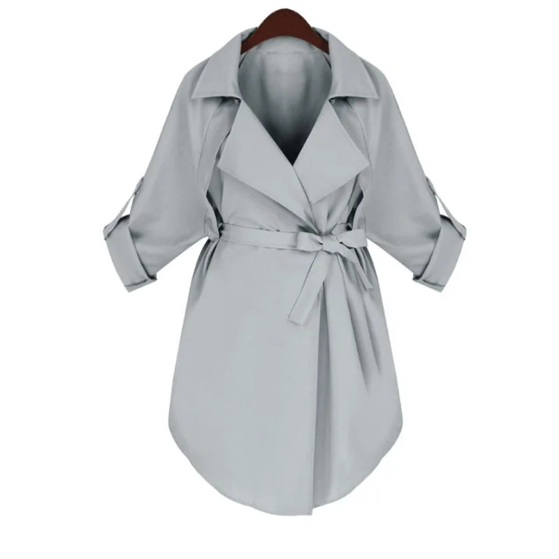 2019 Sale Real Jacket Casaco Large-sized Ladies'tie-up Jacket Medium And Long Waist Windbreaker Ladies' Coat In Europe America
2019 Sale Real Jacket Casaco Large-sized Ladies'tie-up Jacket Medium And Long Waist Windbreaker Ladies' Coat In Europe America