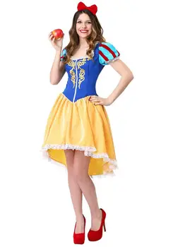 Adult Halloween Snow White Cosplay Costume Front Short Back Long Princess Fancy Dress Party Outfit Gift For Lady Plus Size XXL
Adult Halloween Snow White Cosplay Costume Front Short Back Long Princess Fancy Dress Party Outfit Gift For Lady Plus Size XXL