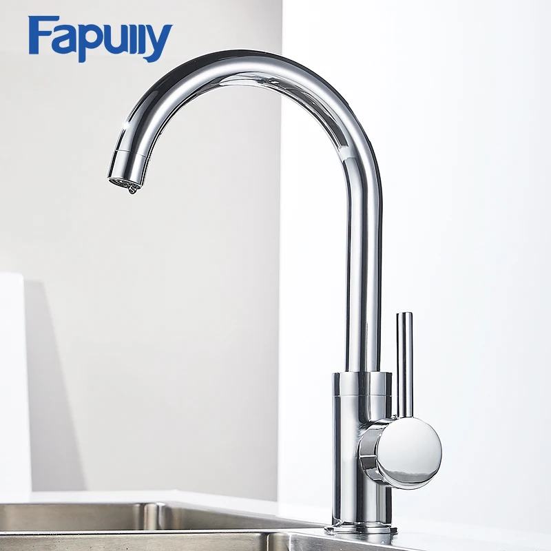 Fapully Kitchen Faucet Mixer Taps Deck Mounted Polished Chrome Brass Single Hole Sink 360 Degree Rotation Contemporary Vessel
Fapully Kitchen Faucet Mixer Taps Deck Mounted Polished Chrome Brass Single Hole Sink 360 Degree Rotation Contemporary Vessel
