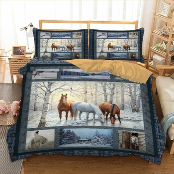 3D Horses Bedding Set Duvet Cover With Pillowcases Twin Full Queen King Size Bedclothes 3pcs home textile
3D Horses Bedding Set Duvet Cover With Pillowcases Twin Full Queen King Size Bedclothes 3pcs home textile
