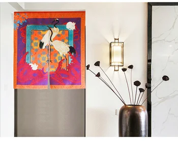 Classical Chinese red-crowned crane cloth curtain toilet partition half shade porch kitchen study bedroom drapes decorations
Classical Chinese red-crowned crane cloth curtain toilet partition half shade porch kitchen study bedroom drapes decorations